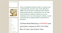 Desktop Screenshot of neworldmarketinglists.com